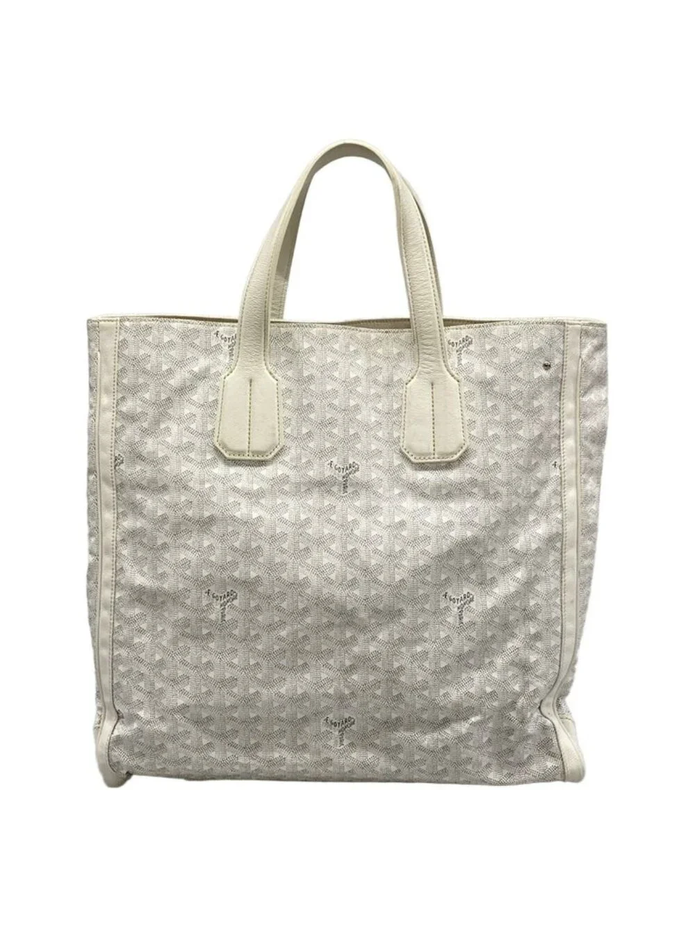 Goyard Tote Sac Voltaire White Smile Paint Leather
